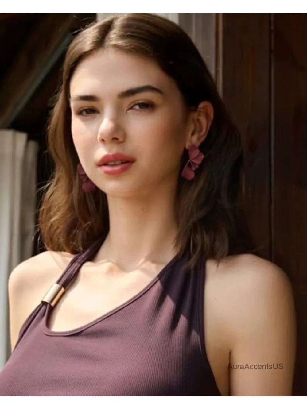 Lightweight Chunky Floral Dangle Earrings for Women Boho Statement Jewelry Gift